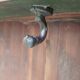 Wall shelf 3 shelves + 4 hooks cast iron in polychrome wood
