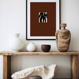 Abstract modern brown giclee print, 50x70cm