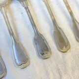 Set of 8 vintage silver plated soup spoons