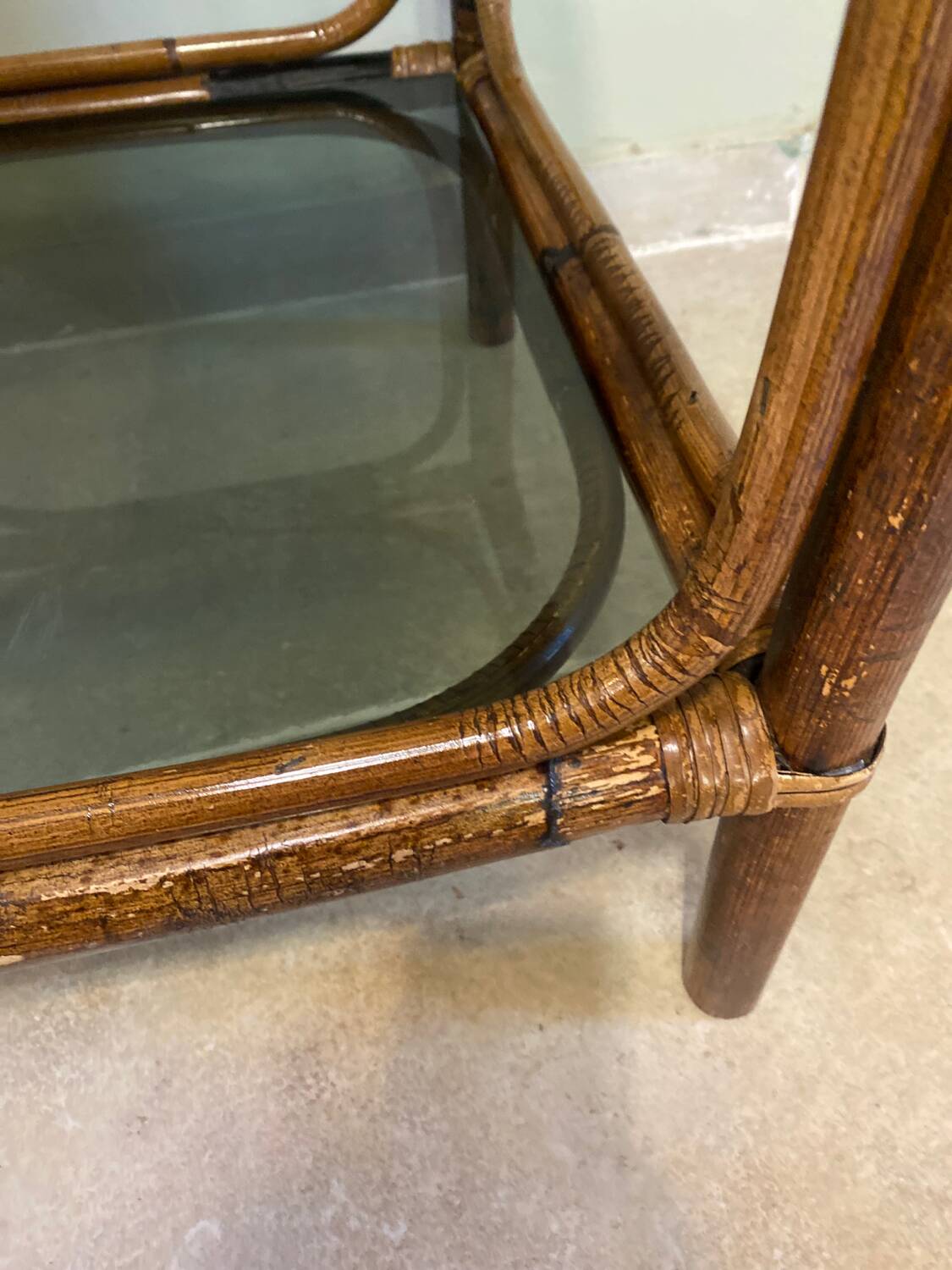Rattan coffee table