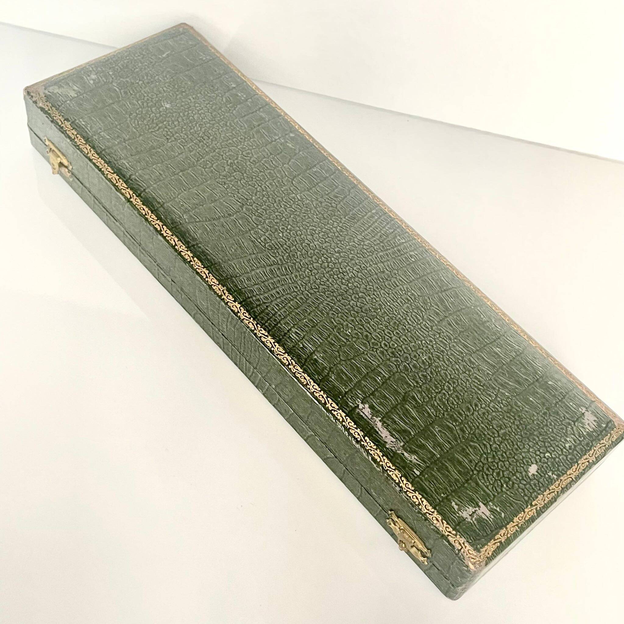 2 silver and horn salad servers