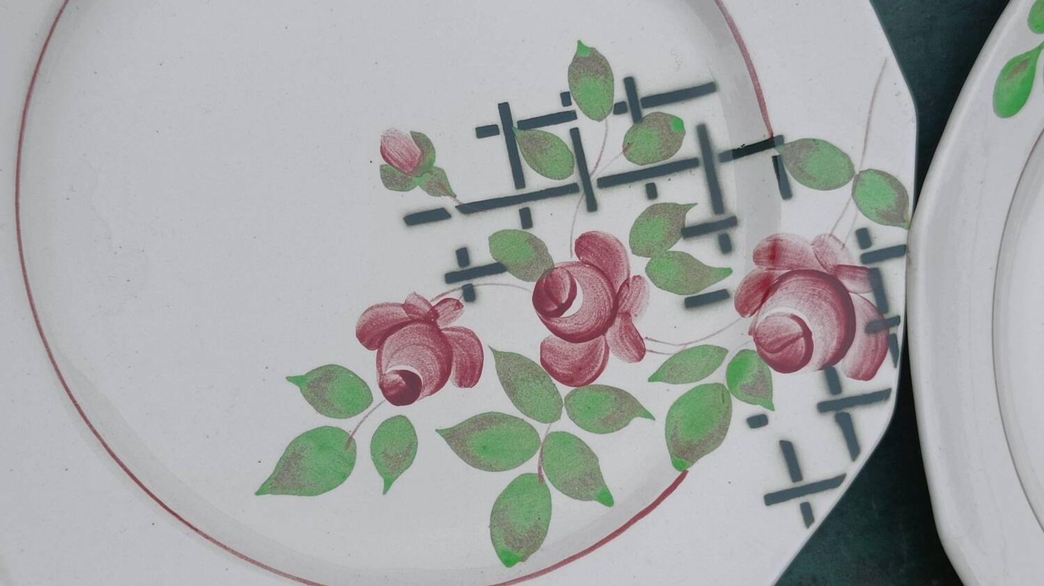 Iron earth dessert plates