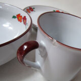 Bowl plate mug set little girl in vintage sandstone