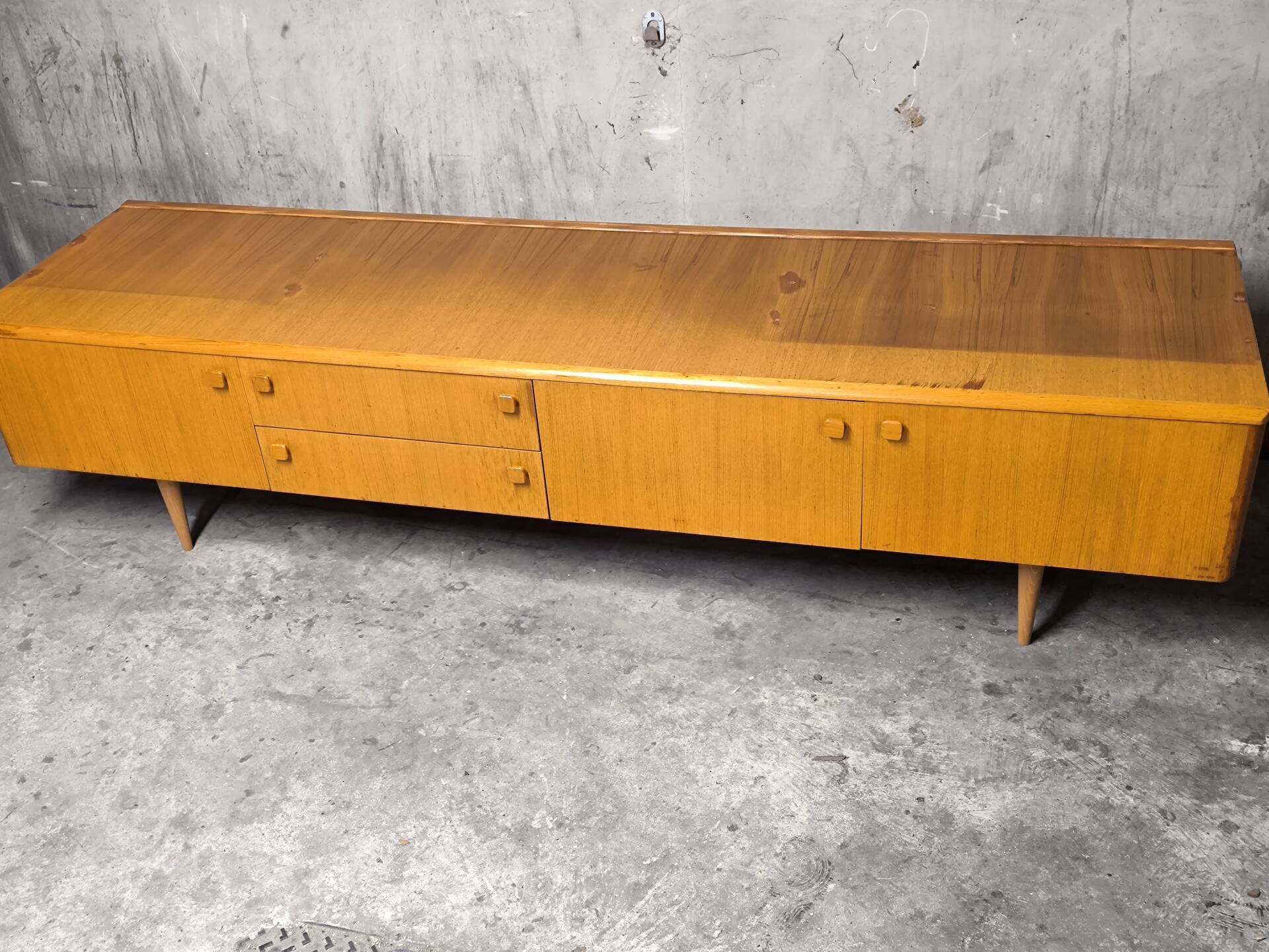 Vintage Scandinavian teak sideboard from the 1970s.