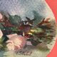 Oval watercolor with roses