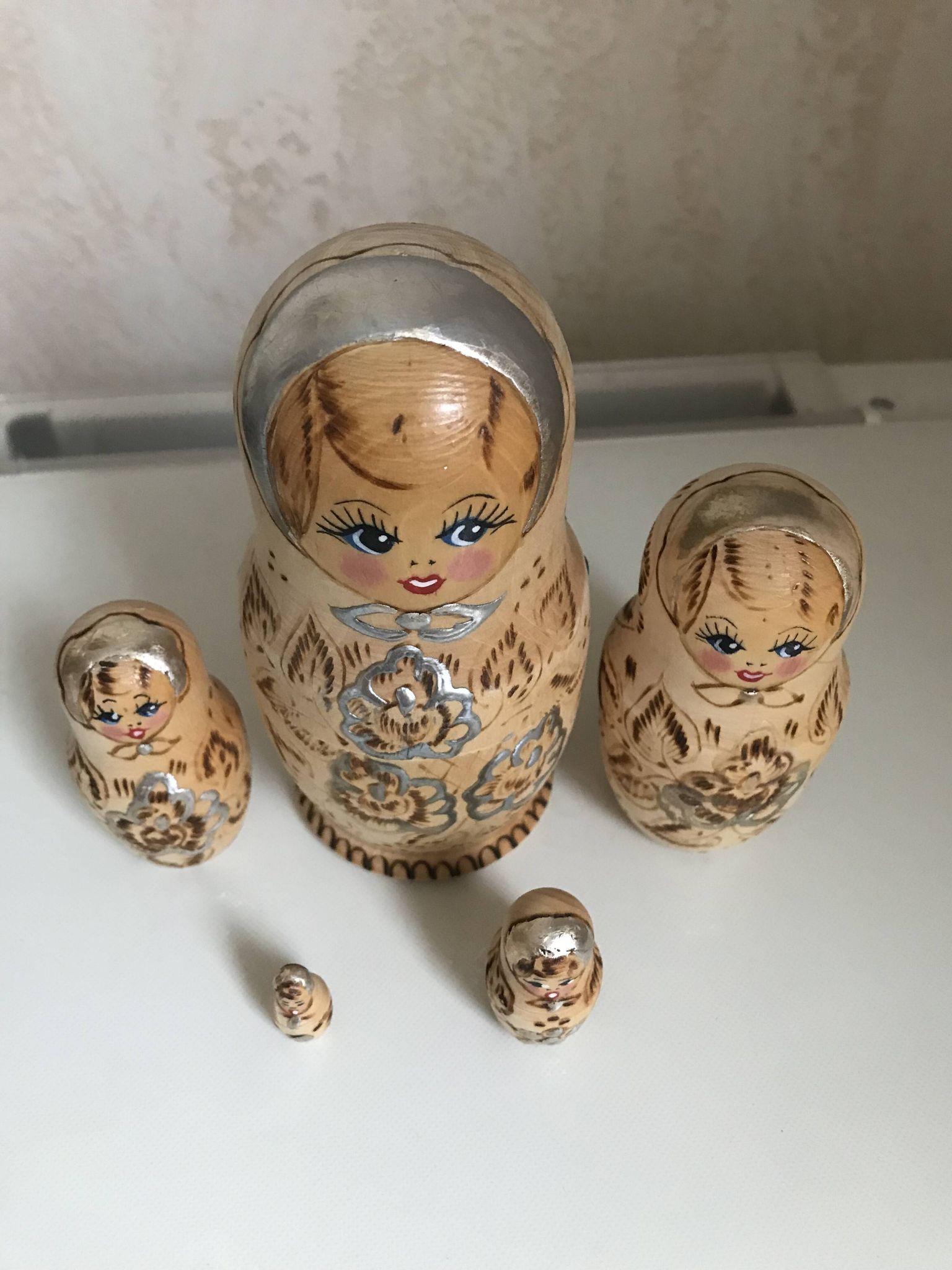 Set of wooden dolls