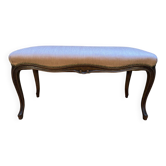 Louis XV style piano bench in pink fabric