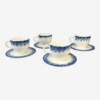Set of 4 coffee cups italian porcelain
