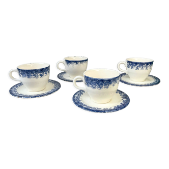 Set of 4 coffee cups italian porcelain