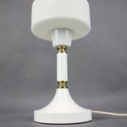 Lampe de Table en Verre Opalin et Laiton Drukov Brno, Tchécoslovaquie, 1970s