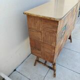 Audoux Minet vintage rattan bar from the 50s