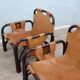 A vintage Tito Agnoli armchair leather and bamboo 1960s