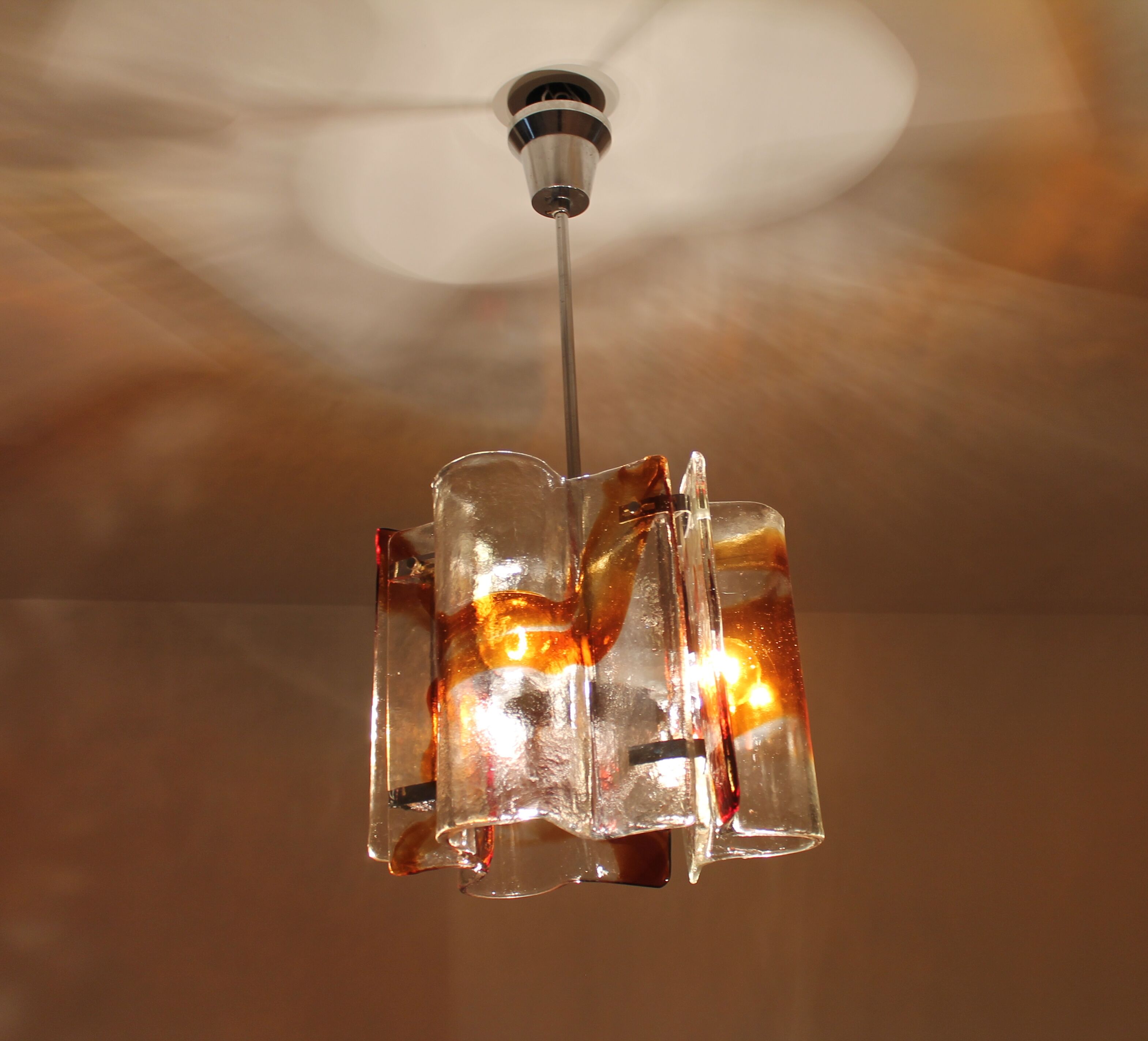 Hanging lamp by Carlo Nason for Murano glass Mazzega