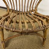 Children's rattan shell armchair