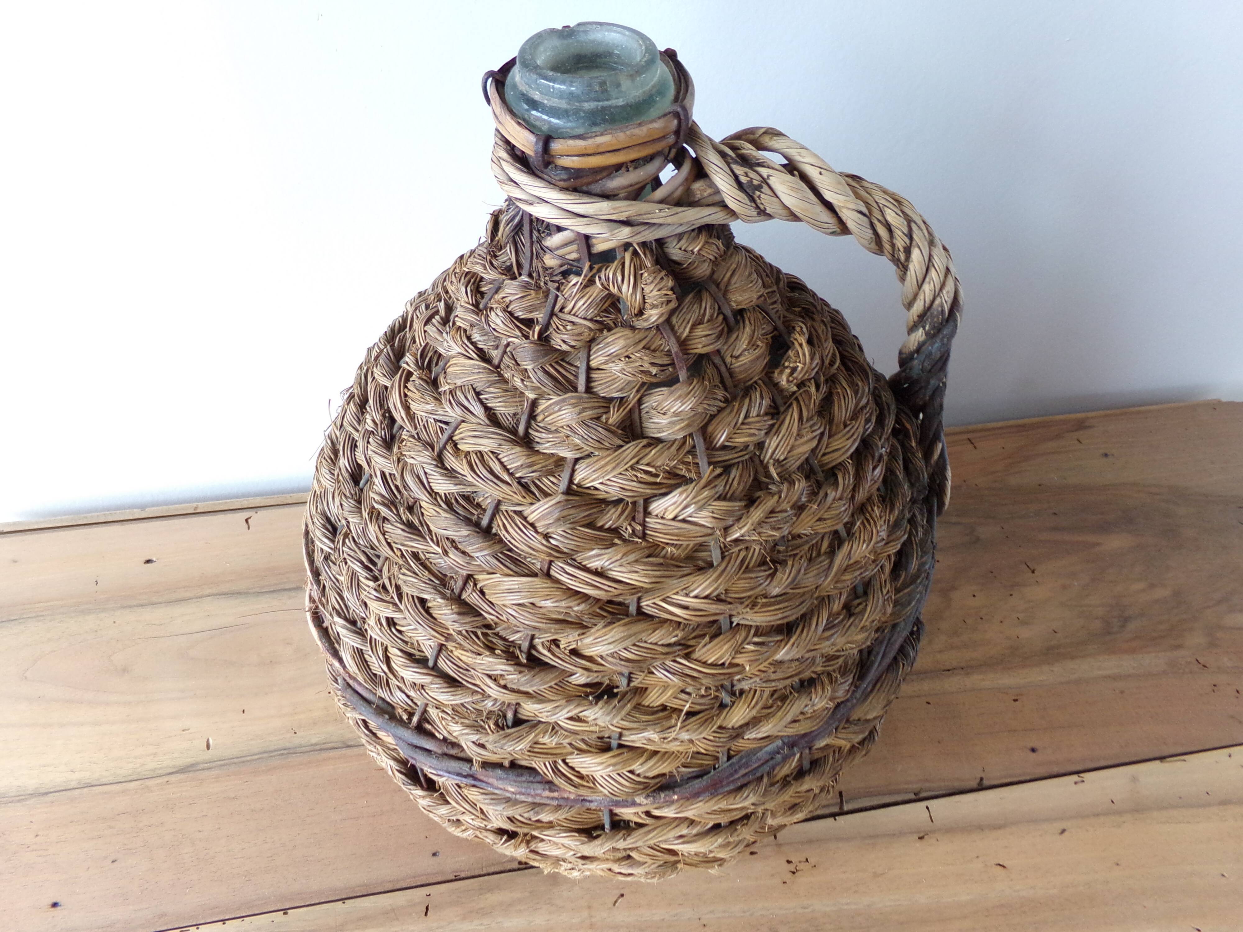Demijohn braided wicker