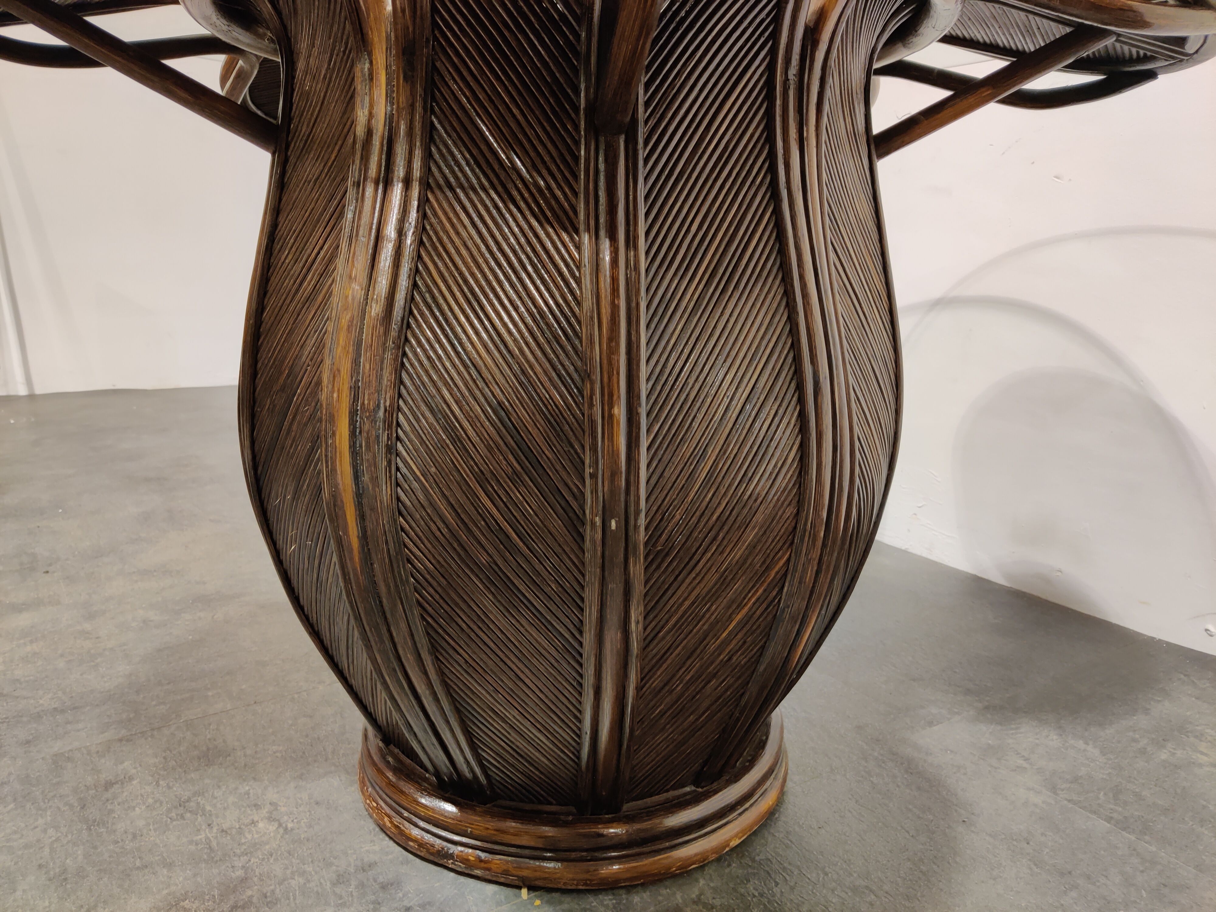 Table à manger en bambou années 1970