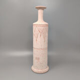 Pair of Vases in Ceramic in Antique Pink Color. Made in Italy