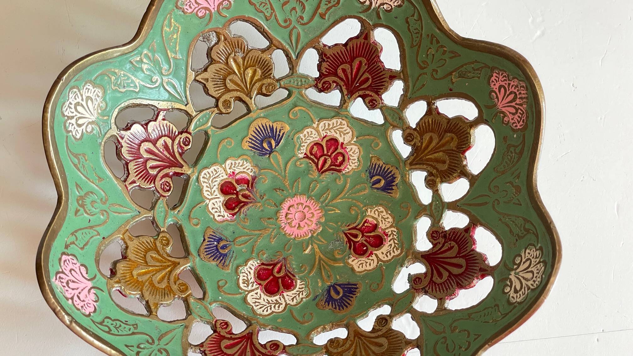 Vintage solid brass pocket tray