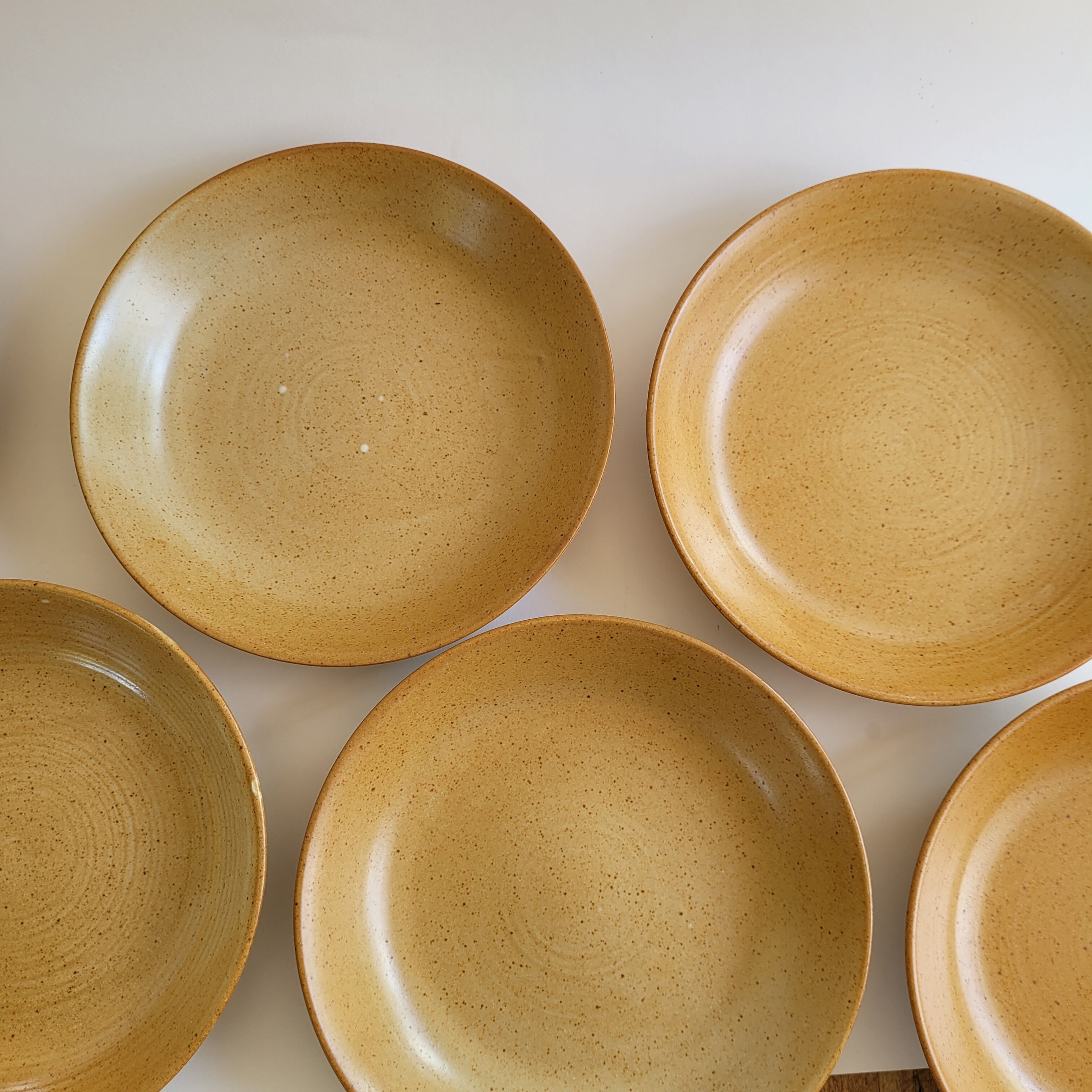 Set of 6 hollow sandstone plates
