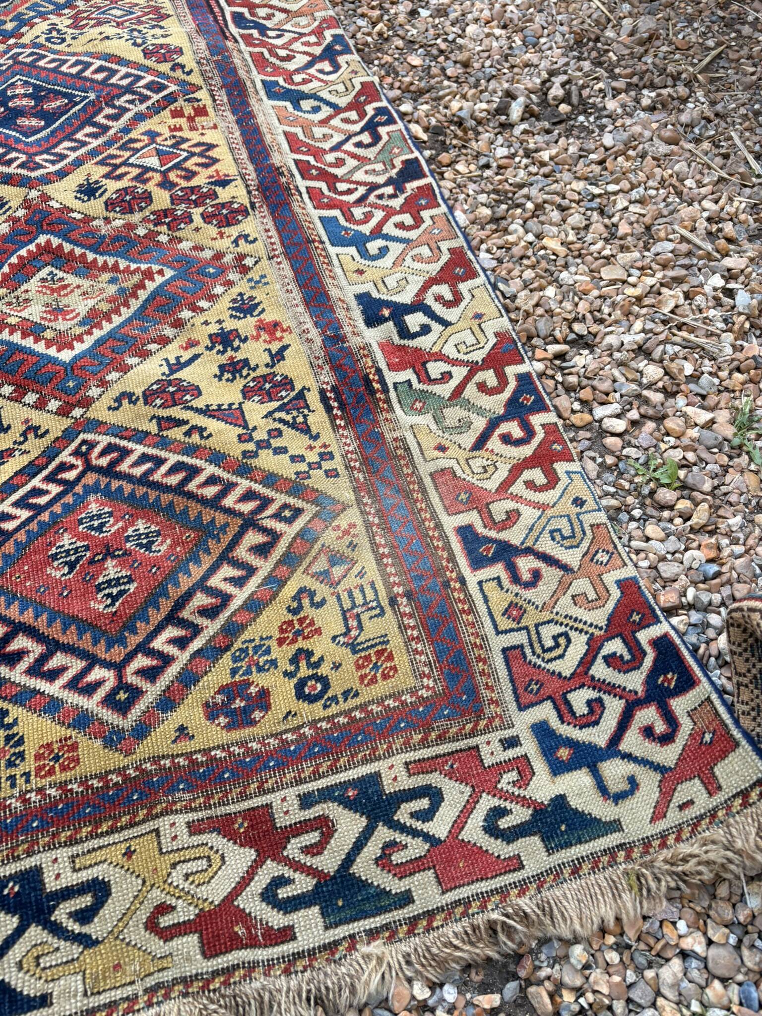 Persian Corridor Rug Antique Handwoven 85x340 Tribal Boho Turkish Kurdish
