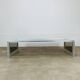 Aluminum and smoked glass coffee table, 1970s