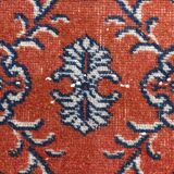 2x9 Red & Dark Blue Floral Vintage Runner Rug, 75x285Cm SK 23566