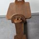 Brutalist side table in exotic wood, 50s.