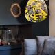 Printed fabric pear-shaped suspension