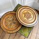 Assiettes décorative en bois vintage