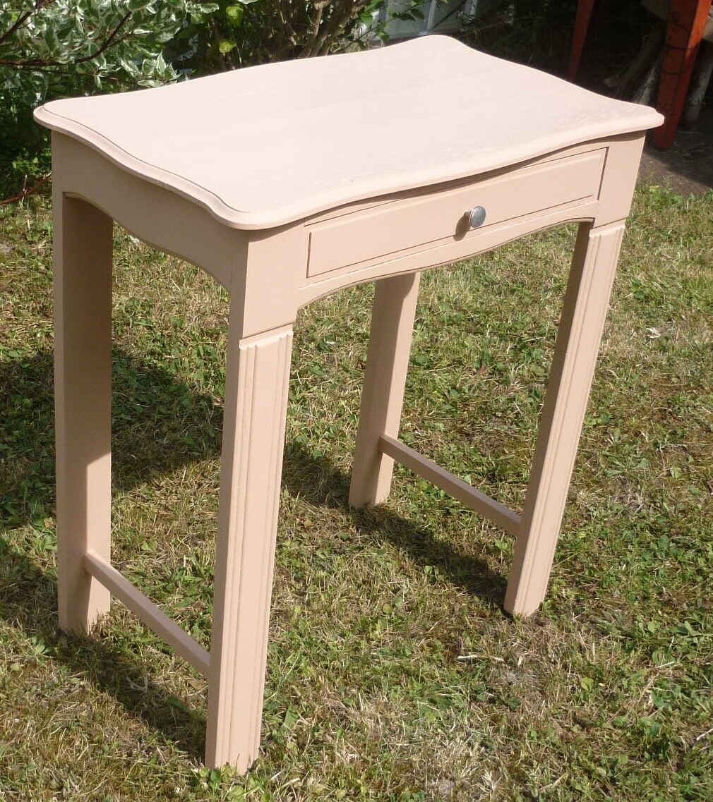 Powder pink wood desk 40s-50s