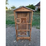 Aviary bird cage wood and wire mesh