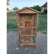 Aviary bird cage wood and wire mesh