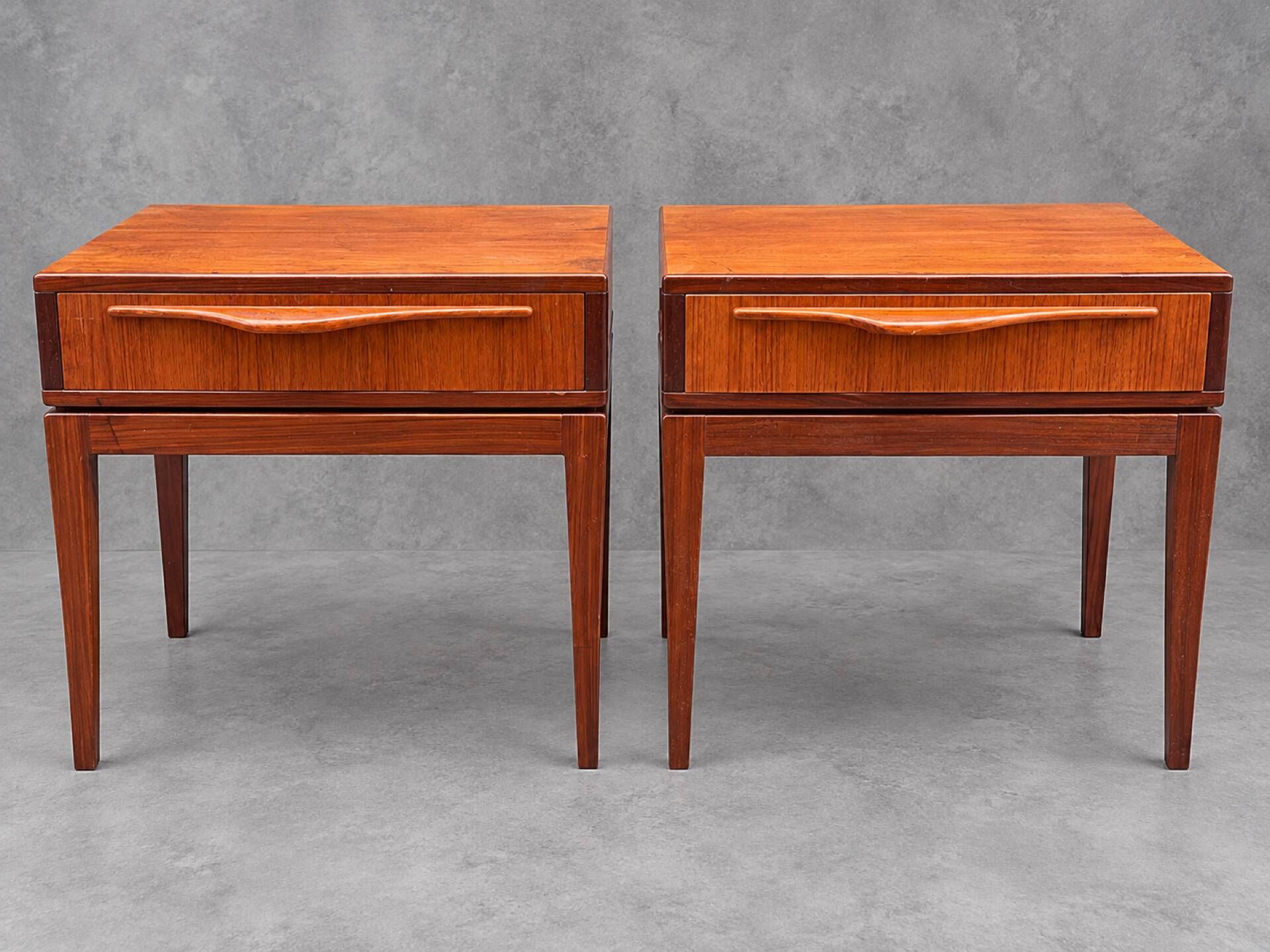 Vintage teak bedside tables – Scandinavian design – 1960s/1970s