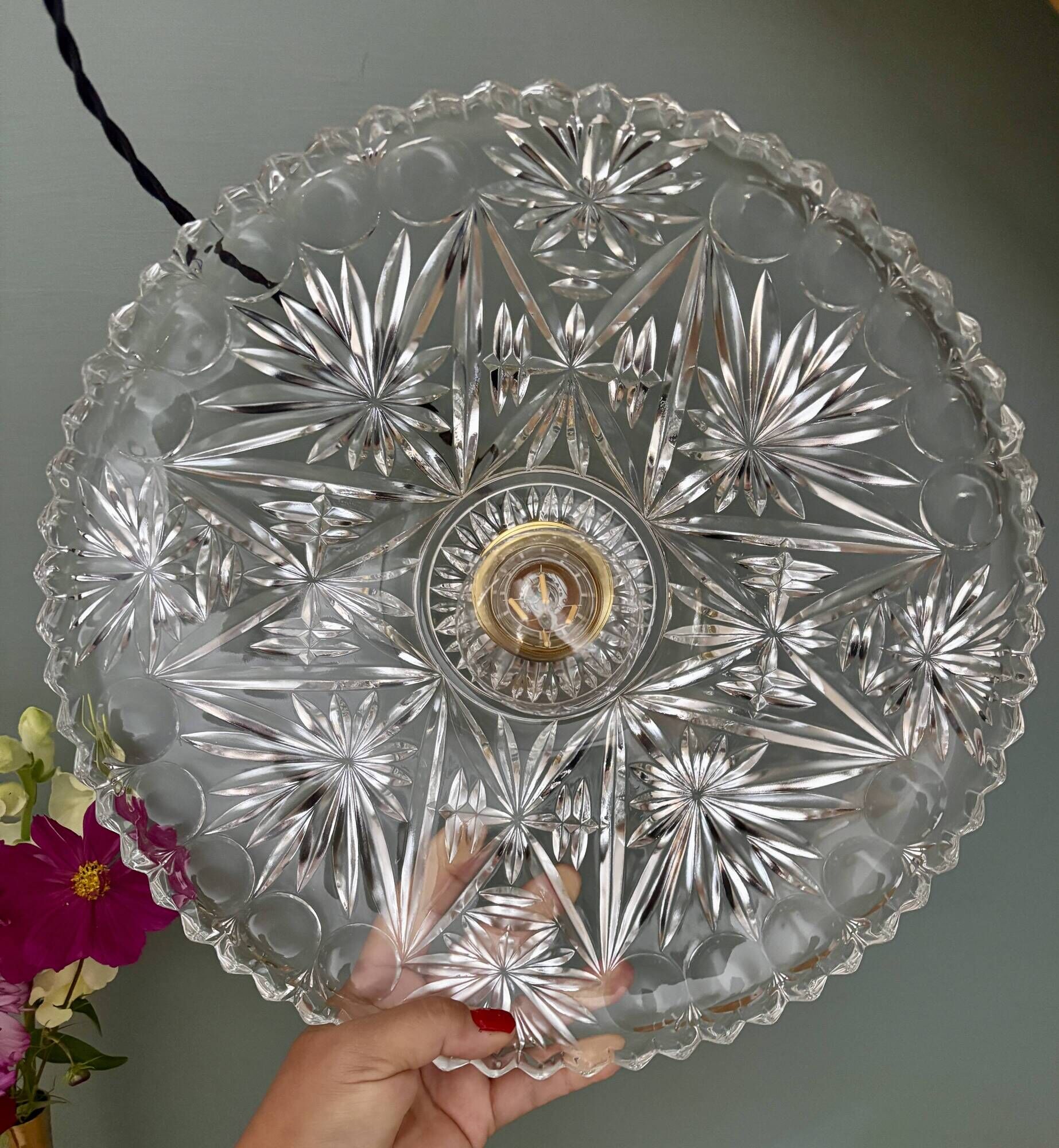 Vintage glass pendant light - tableware collection (CV31) -