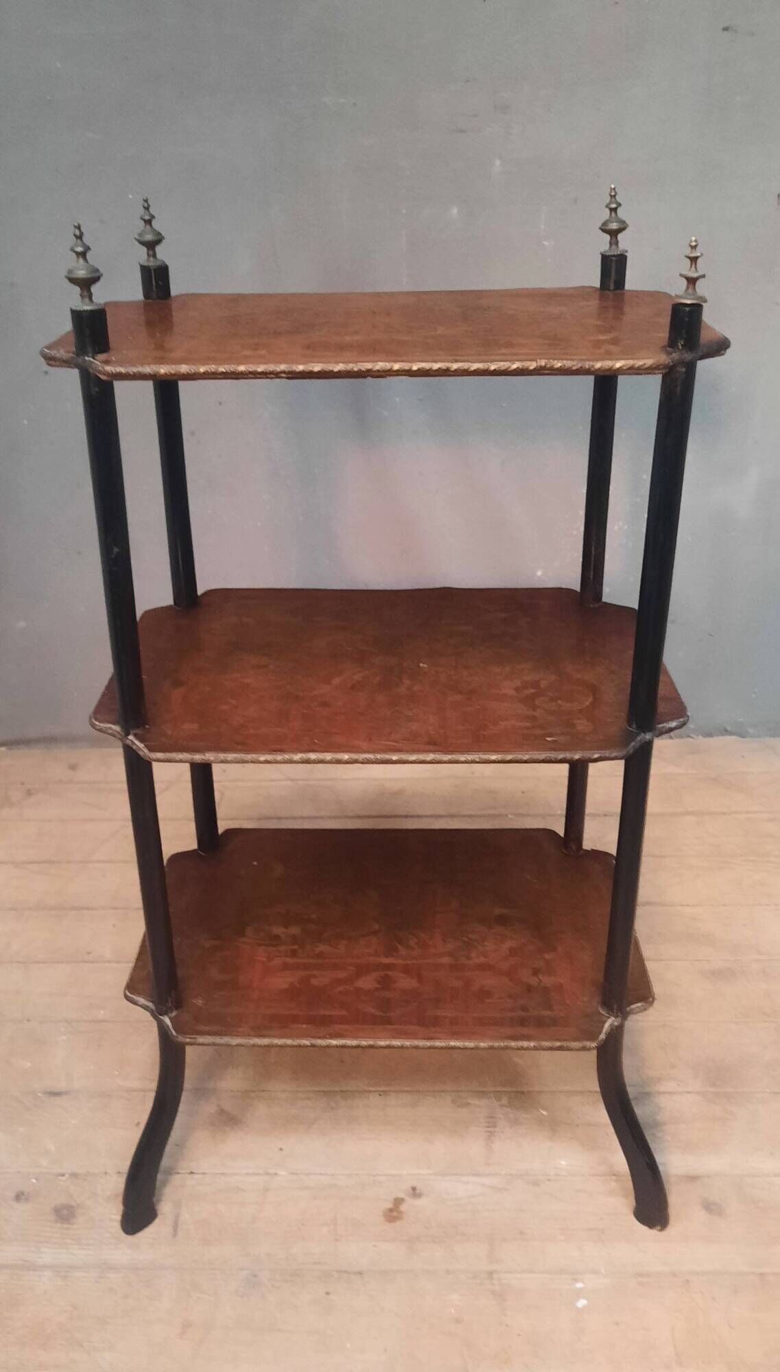 Napoleon III etagere in marquetry