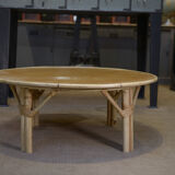 Round rattan coffee table 1960