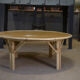 Table basse ronde en rotin 1960