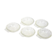 Lot de 5 coupelles en forme de coquillage en verre transparent