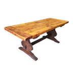 Large solid wood table – carefully restored – 200 x 80 cm