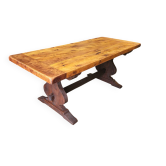 Large solid wood table – carefully restored – 200 x 80 cm