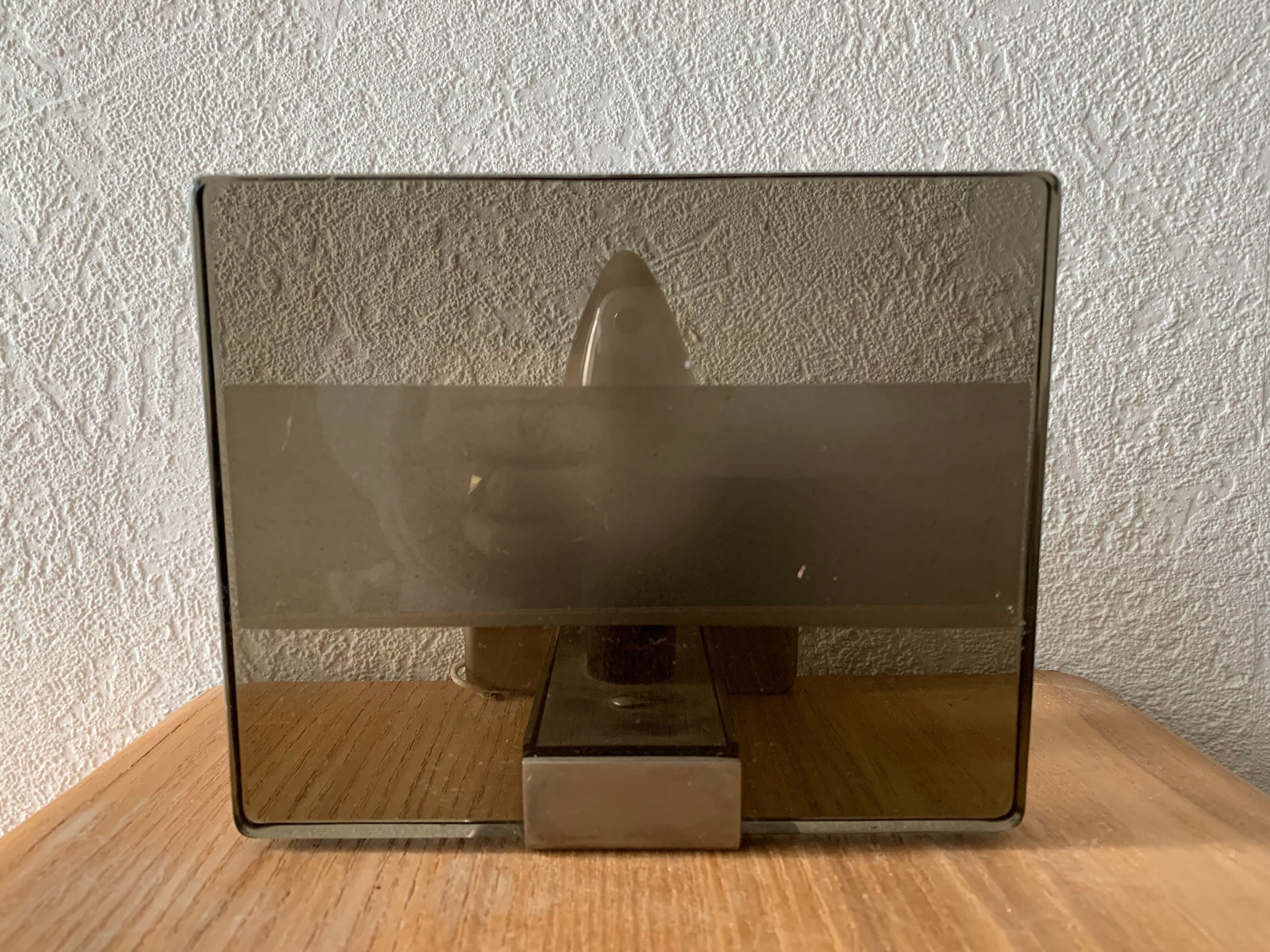 Pair wall light vintage smoke glass