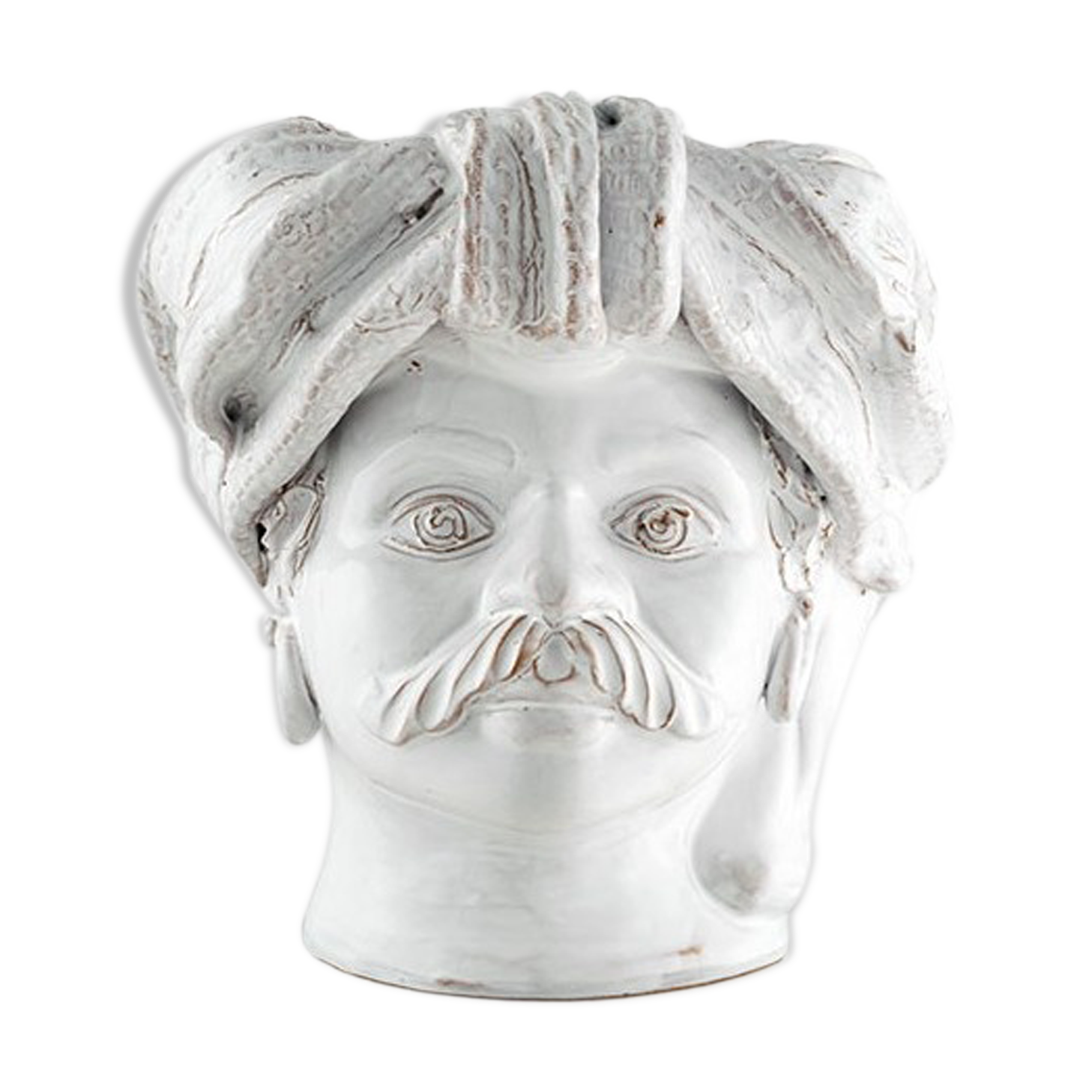 White middlehead vase