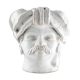 White middlehead vase