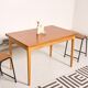 Vintage Scandinavian style dining table, side extensions