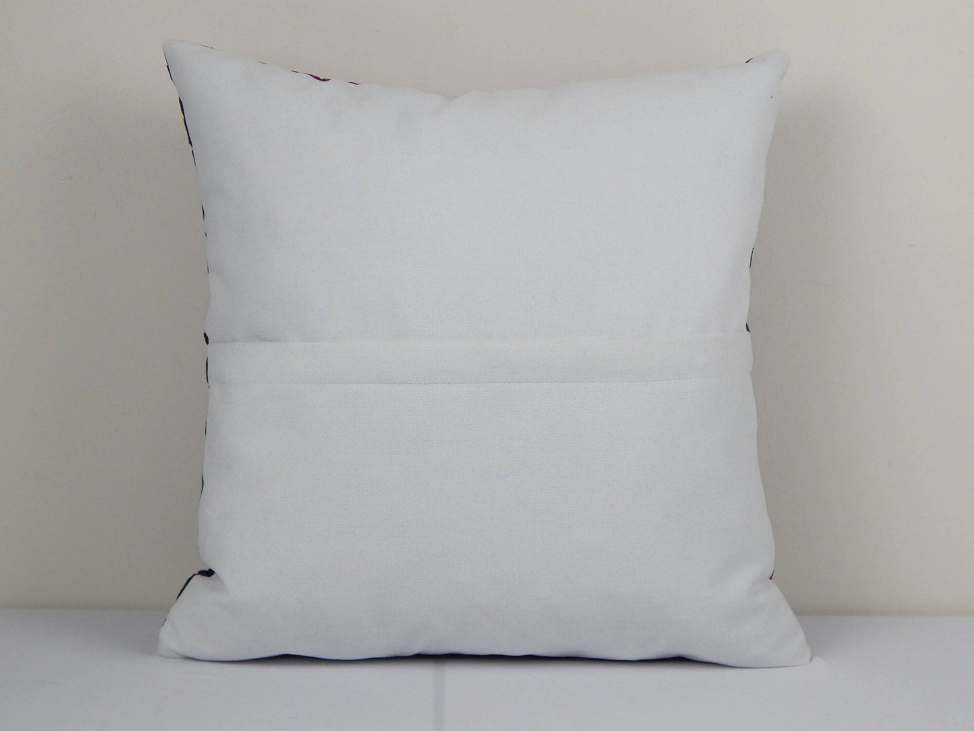 Vintage embroidered cushion cover 41x41 cm