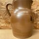 Ancien pichet 5 litres grès marron beige intérieur blanc vintage
