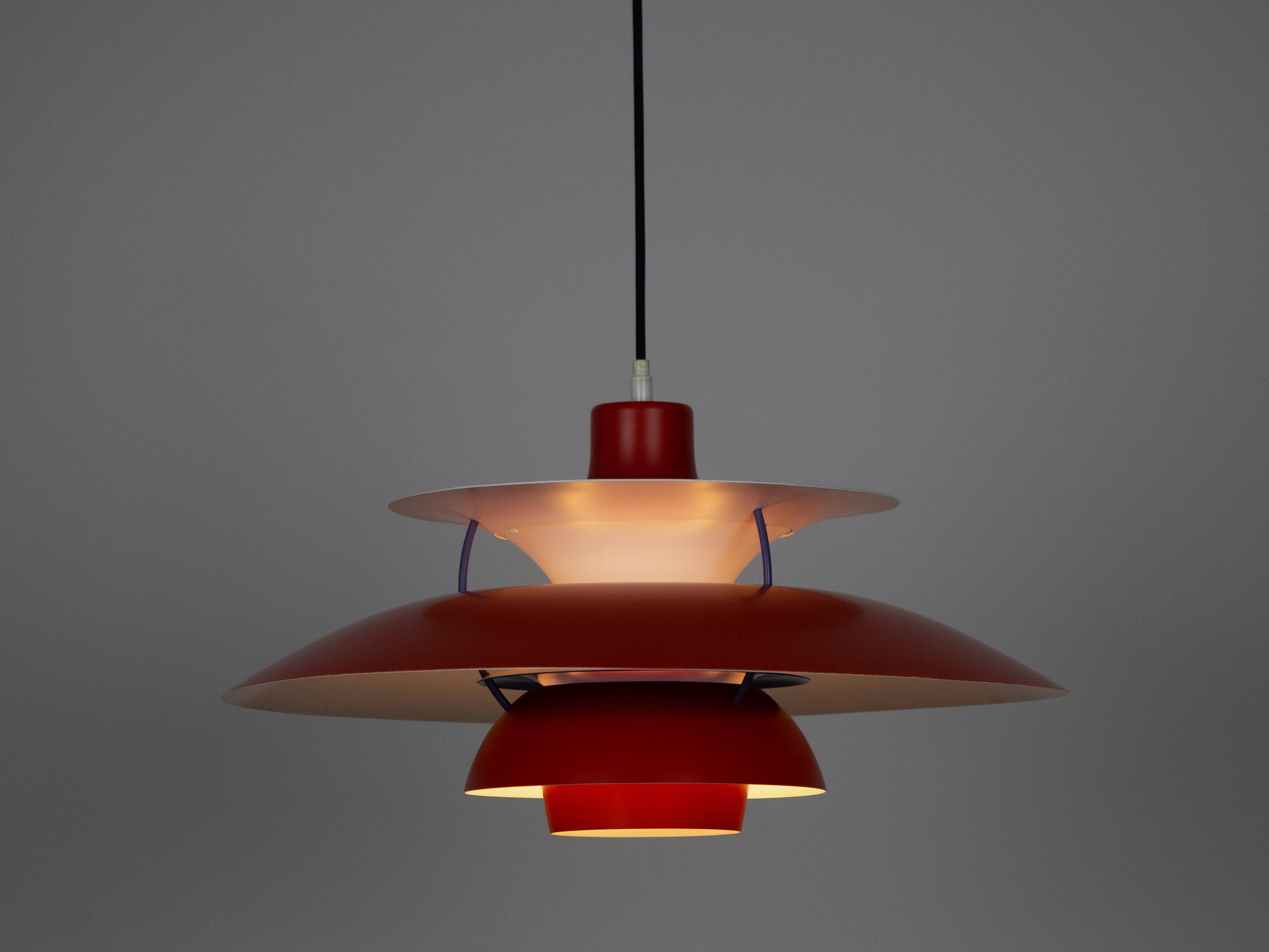 Lampe suspendue vintage danoise PH 5 par Poul Henningsen, Louis Poulsen, 1958