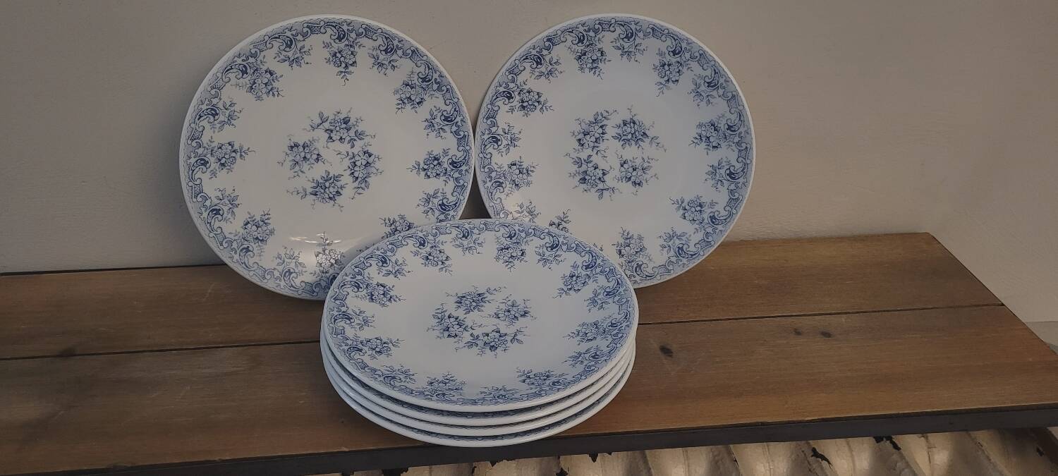 Rivanel 60's blue dessert plates