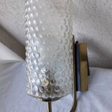 Brass and bubble glass wall light