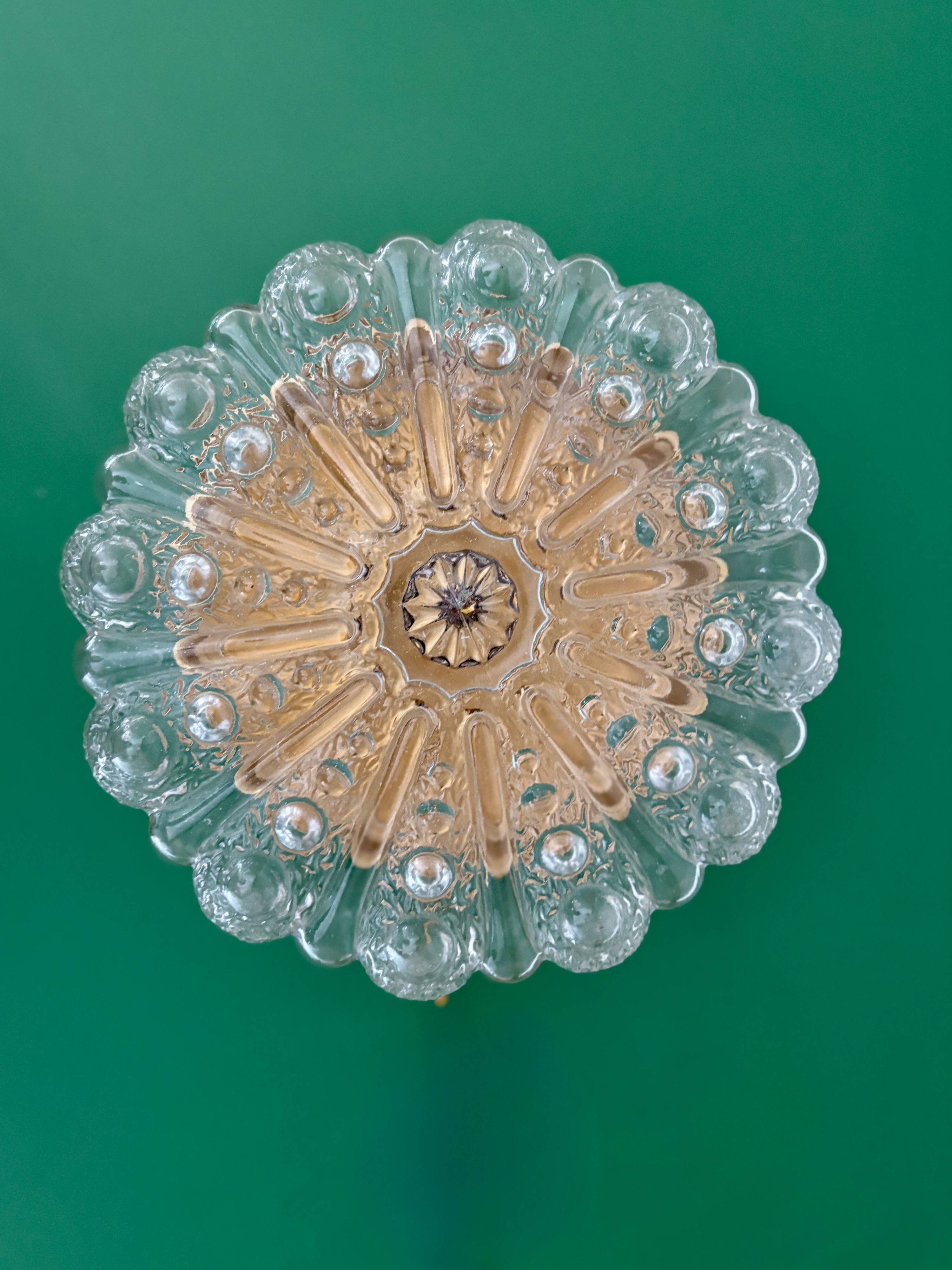 Vintage glass moulded globe wall/ceiling light.